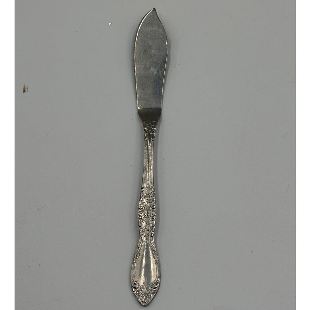 Northland Carolina Stainless Master Butter Knife Spreader 6.5" Korea Floral Rose